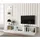 moebel17 Damla TV-Lowboard 180x29,5x29,5 cm Weiß Melamin