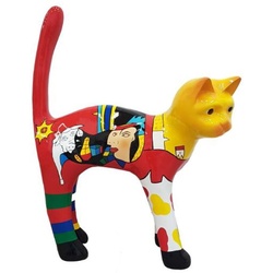 Casa Padrino Dekofigur Katze Mehrfarbig H. 110 cm - Wetterbeständige Deko Skulptur - Wohnzimmer Deko - Garten Deko - Deko Tierfigur