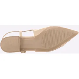 Heine Ballerina HEINE, Damen, Gr. 39, nude, Synthetik, Schuhe Ballerina