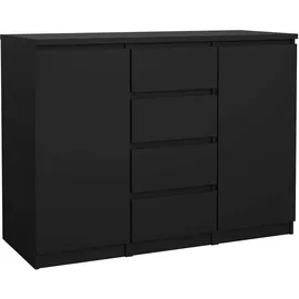 Home Affaire Kommode Naia 120,8 x 90,7 x 50 cm Schwarz