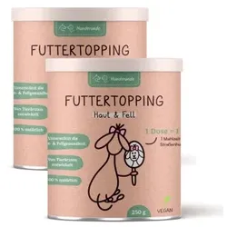 Hunderunde Futtertopping - Haut & Fell - Glänzendes Fell, Gesunde Haut, Natürliche Zutaten, vegan 500 g