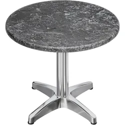 WBC | Bistro Außen Tisch | Ø:H 70 x 78,5 cm | Felsen / Aluminium | Rund