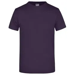 Komfort T-Shirt Rundhals JN002, aubergine, Größe XXL - aubergine - XXL