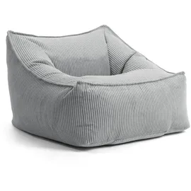 mokebo Sitzsack Sessel aus Cord Der Lümmel XXL Sitzsack, Cord Sessel oder Sitz Sessel in Grau