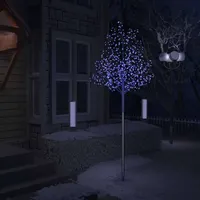 VidaXL Weihnachtsbaum 600 LEDs Blaues Licht Kirschblüten 300 cm