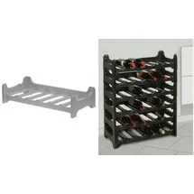 KEEEPER Flaschenregal 60 x 28 x 14 cm Schwarz