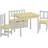 [en.casa] Kindertischset Lousame 2 Stühle 1 Sitzbank Kiefer massiv natur/weiß beige
