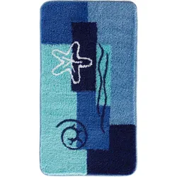 bonprix Badematte mit maritimen Motiven, blau, 50x90 cm