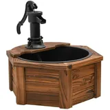 vidaXL Gartenbrunnen mit Pumpe 57x57x53 cm Massivholz Tanne