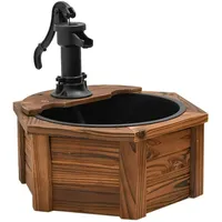 vidaXL Gartenbrunnen mit Pumpe 57x57x53 cm Massivholz Tanne