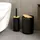 Relaxdays Badezimmer Set Badaccessoire-Set Schwarz