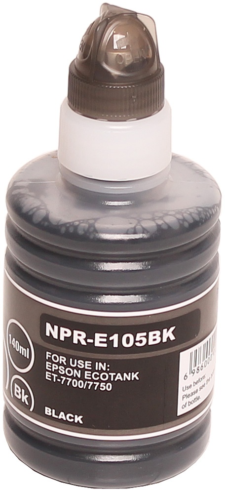 Kompatible Nachfüllflasche Tinte für Epson 105 Schwarz für EcoTank ET7700 ET7750 von ABC