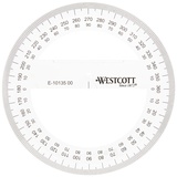 Westcott Winkelmesser Vollkreis Kunststoff, 10 cm, transparent