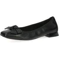 CAPRICE Damen Ballerinas aus Leder mit Blockabsatz, Schwarz (Black