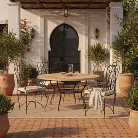 Marrakesch Orient & Mediterran Interior Cordoba Gartenstuhl 2 St. 0 x 0 x 0 cm schwarz