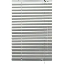 Deco Company Alu-Jalousie ohne Bohren, Zum Klemmen, Inkl. Klemmträgern, Sichtschutz, Lichtschutz, Blendschutz, Aluminium-Jalousie, Silber, 95 x 175 cm