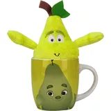 BEMIRO Birne Kuscheltier in Tasse 330 ml - ca. 19 cm