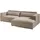 Livora Eckcouch Cord Velours 2-Sitzer Beige