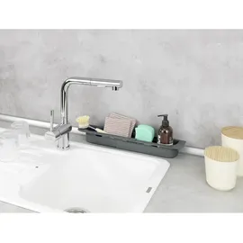 Wenko Fino Spülorganizer ausziehbar bis 49,5 cm Kunststoff Grau