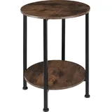 Tectake Beistelltisch rund Braun Holz 45 x 64 x 45 cm