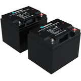 24V 25Ah LiFePo4 Lithium Batterie Smart BMS--RBT2425LFPx2-DE