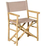 IB Laursen Regiestuhl Bambus mit Leinenstoff, B: 63,5 H: 90,5 T: 52