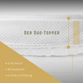 Jekatex Duo-Topper, weiß Textil, 120x200 cm, Oeko-Tex®, Schlafzimmer, ,