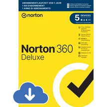 NortonLifeLock 360 Deluxe 1 Jahr 5 Geräte DE Win