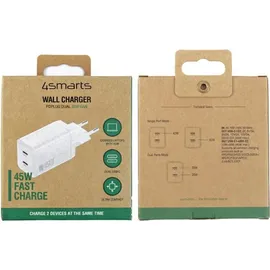 4smarts Ladegerät PDPlug Dual 45W GaN 2xC, weiß