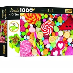 Trefl: Bunte Süßigkeiten - 1000 Teile Puzzle + Sortierschale als Geschenk