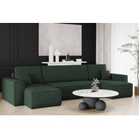 Fun Möbel Wohnlandschaft Schlafsofa MARIS Stoff Poso, Dunkelgrün