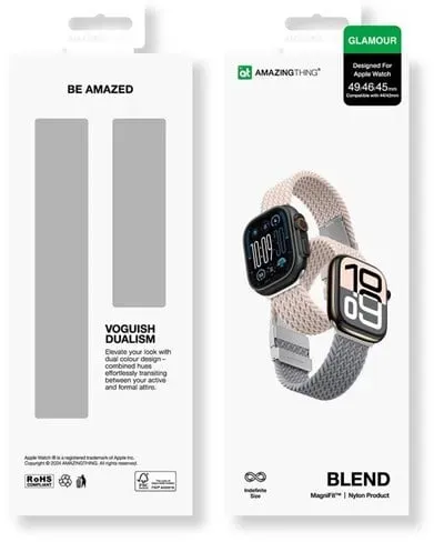Blend Band 2-Pack for Apple Watch 45/46/49mm - Rose Gray/Pink