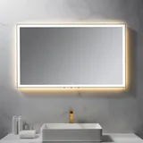 neoro n50 Metal Touch Lichtspiegel B: 120 cm, mit umlaufender Beleuchtung, direkt + indirekt, BN0041MI,