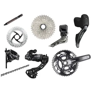 SHIMANO GRX Di2 825 Komplettgruppe 2x12 | Kurbel 172,5 mm Kassette 11-