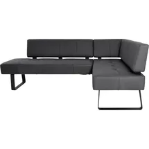 K+W Komfort & Wohnen Eckbank K+W KOMFORT & WOHNEN "Spider II", schwarz (schwarz 81, schwarz), B:195cm H:88cm T:165cm, Sitzbänke, Eckbank, Sitzsteppung, bequem durch Sandwichbauweise, 2 Stellmaße