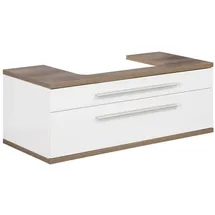 Fackelmann Waschbeckenunterschrank Stanford 110 x 40,5 x 50 cm Weiß/Braun