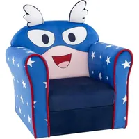 Kindersofa mit Armlehnen & Rückenlehne, Kindersessel aus Samtstoff & hochwertigem Schwamm, Kindermöbel für Mädchen und Jungen im Alter von 18-36