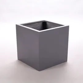 eleganteinrichten Pflanzkübel 50 x 50 x 50 cm Anthrazit Metallic