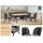 OTTO home Eckbankgruppe OTTO HOME "Aretha Essecke, Sitzgruppe, Eckbank, Küchenbank", schwarz (jet schwarz, schwarz), B:215cm H:87cm T:150cm, 90% PES, 5% Nylon, 5% Rayon, Sitzmöbel-Sets, Eckbankgruppe, Esszimmer Sitzgruppe, Tisch, Stühle und Bank gepolstert, 