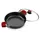 Bra Premiere | Niedriger Schmortopf 36 cm, Aluminiumguss, dreischichtig, verstärkte Antihaftbeschichtung, 2 abnehmbare Silikongriffe, für alle He... - Schwarz/Rot