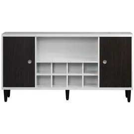 VCM Evolution Sideboard 136 x 70 x 36 cm Weiß/Dunkelbraun