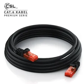 CSL 20x Cat 6 Gigabit LAN Kabel - mehrfach geschirmt - UTP Gigabit - 1000 Mbit/s - Patchkabel - Netzwerkkabel - 0,5m