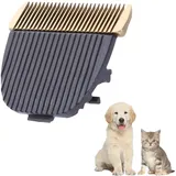 2 Stück Hundehaarschneidemaschine Klinge Professionelle Haustier Schermaschine Ersatzklingen Katze Hund Zubehör für Baorun P2/P3 (Einheitsgröße, Braun)