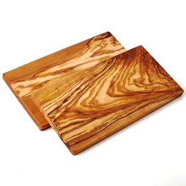 dasolivenholzbrett 2er Set Frühstücksbrett rechteckig 25cm