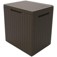 Keter City Box, Aufbewahrungsbox, Braun, Inhalt: 113L, Maße: HxTxB 55x44x57,8cm, ideal für Balkon und kleine Flächen