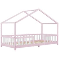 [en.casa]® Kinderbett Treviolo 90x200 cm Rosa / Weiß