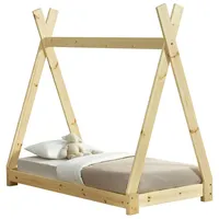 [en.casa] Kinderbett Onejda in Tipi-Design aus Kiefernholz Jugendbett Bett Holzbett Hausbett