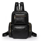 Rucksack Damen Klein, PU Leder Rucksack Damen Wasserdicht Verstellbar Auf Beiden Schultern Rucksack Damen Elegant Mini Rucksack Damen (schwarz)