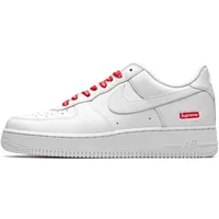 Nike Schuhe Air Force 1 Low White Supreme weiß 45 UK 9.5)