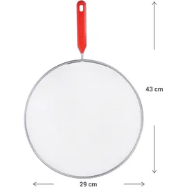 Alpina Pfannen Spritzschutz - Edelstahl Ø 29 cm - Effektiver Fettspritzschutz für saubere Küche & Schutz vor Verbrennungen - Spülmaschinenfest & robust